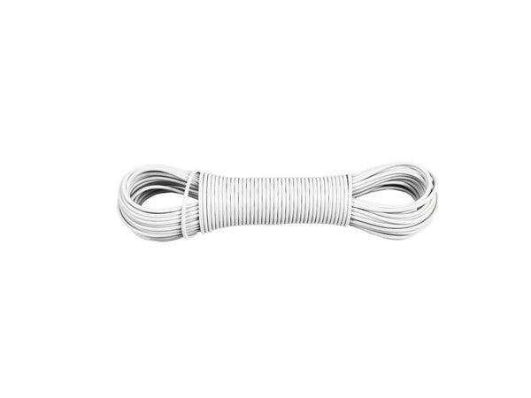 Corde à linge étendoir à suspendre en acier, L. 20 m blanc