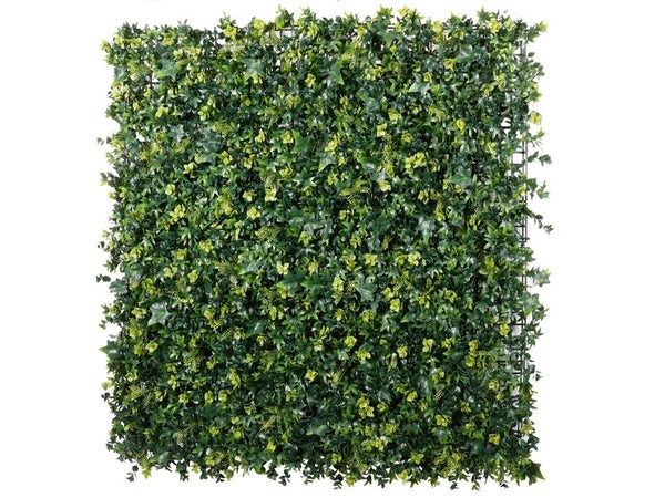 Mur vegetal artificiel lierre vert, 30% recyclé, H.1 x L.1m,  IDEAL GARDEN