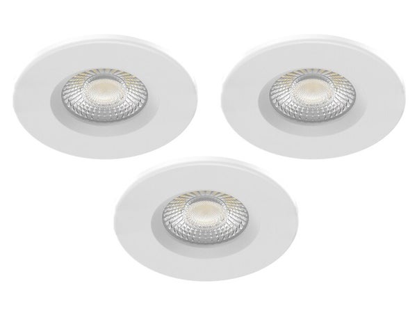 Lot de 3 spots à encastrer sdb Tyrion module led, ARIC, 2700 à 4000K rond blc