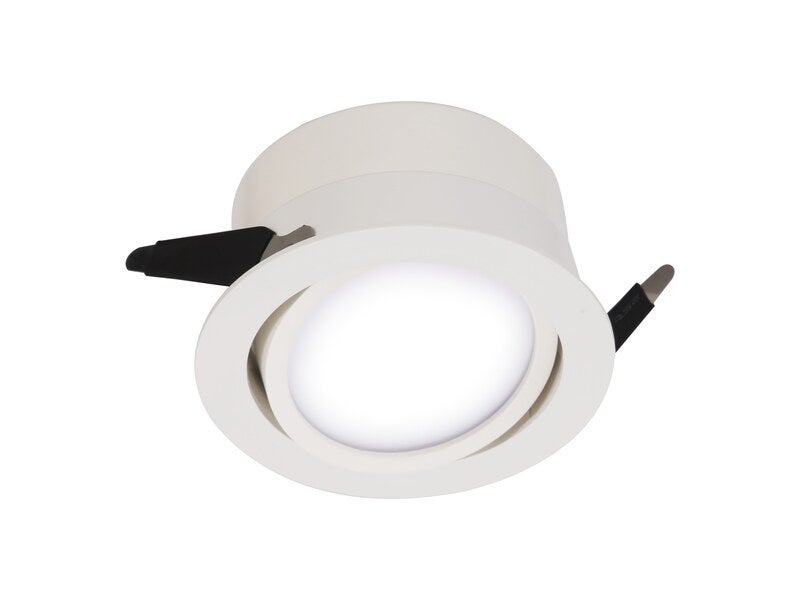 Kit 1 spot à encastrer SDB Lindi led, blanc, orientable, 2700K-4000K