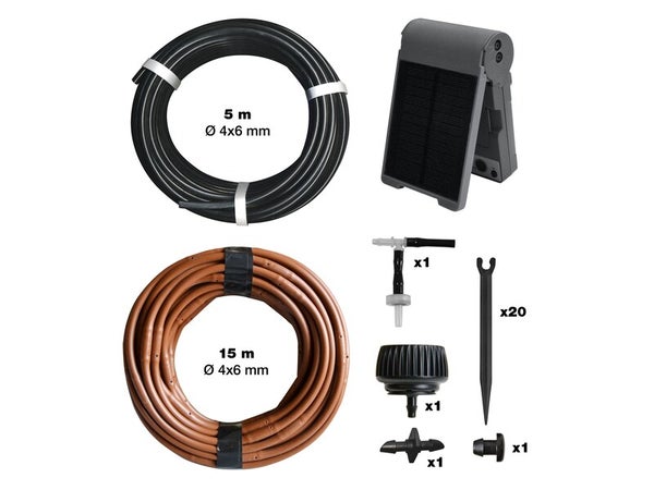 Kit goutte à goutte pour potager avec programmateur solaire