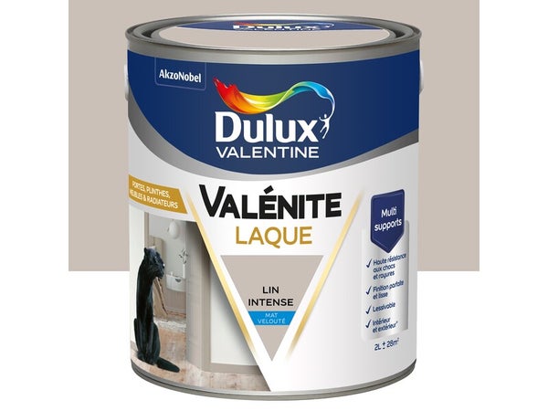 Peinture boiserie lin intense mat DULUX VALENTINE Valenite 2l