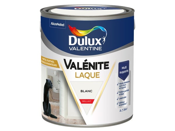 Peinture boiserie blanc brillant DULUX VALENTINE Valenite 2l