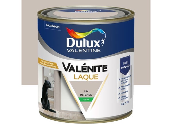 Peinture boiserie lin intense satin DULUX VALENTINE Valenite 0.5l