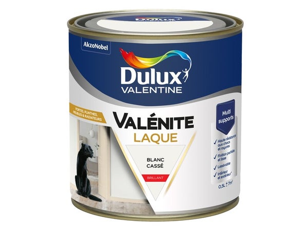 Peinture boiserie blanc brillant DULUX VALENTINE Valenite 0.5l