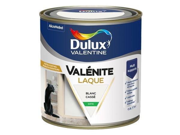 Peinture boiserie blanc satin DULUX VALENTINE Valenite 0.5l