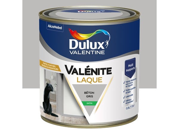 Peinture boiserie beton gris satin DULUX VALENTINE Valenite 0.5l