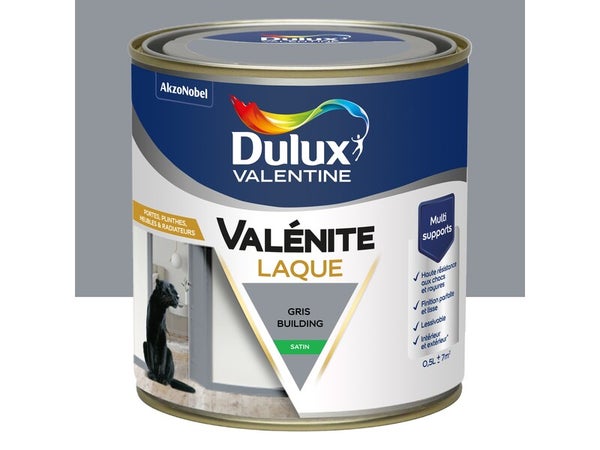 Peinture boiserie gris building satin DULUX VALENTINE Valenite 0.5l