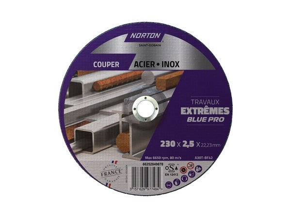 Disque 230x2,5 acier/inox extreme