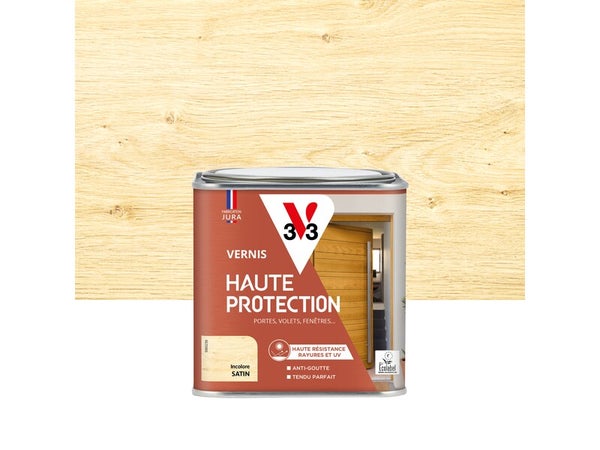 Vernis pour bois extérieur V33 Haute protection incolore satiné 0.5 l