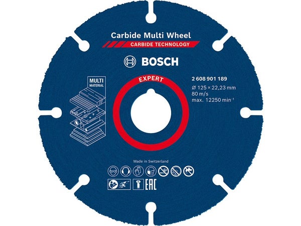 Disque à tronçonner Expert Carbide Multi Wheel, BOSCH, diam. 125 mm