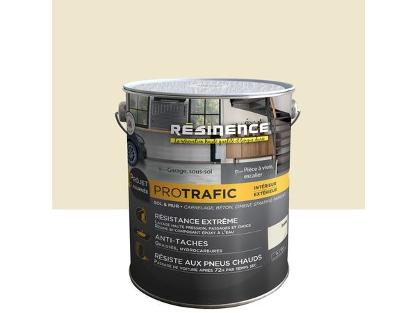 Peinture sol Protraffic RESINENCE, ivoire satiné, 2 l