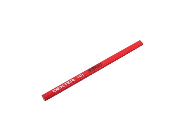Crayon de menusier en bois FSC, DEXTER, rouge