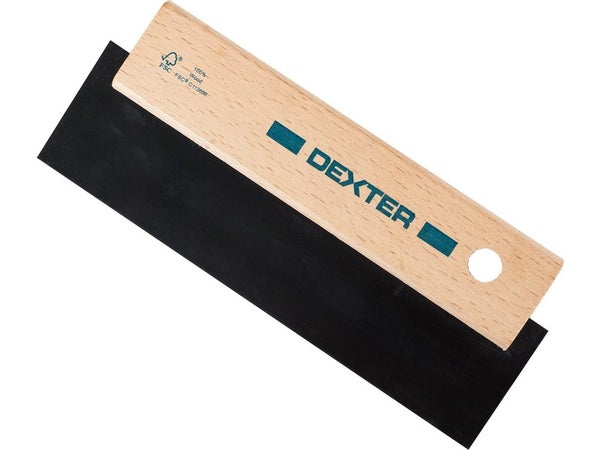 Raclette, caoutchouc, l.195mm, manche bois, DEXTER