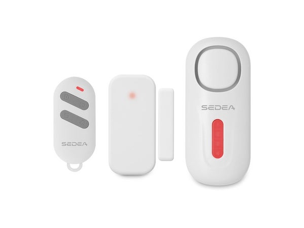 Kit alarme maison Securizy : Centrale sirène + 1 détecteur d'ouverture + 1 télécommande, SEDEA