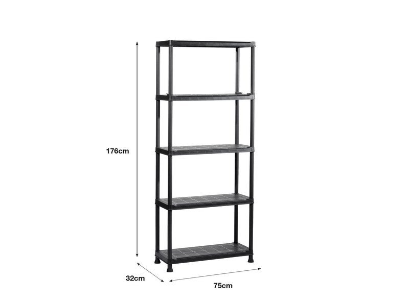 ETAGERE RESINE GRISE SPACEO 90 5 TABLETTES