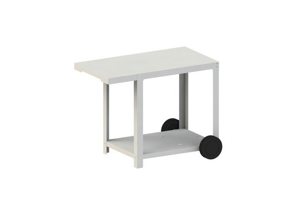 Desserte inox rectangulaire, blanc