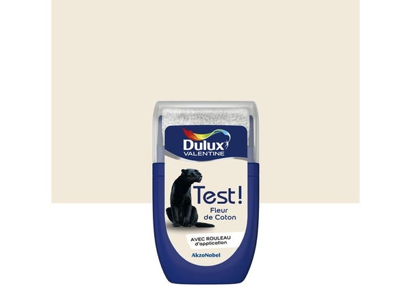 Testeur peinture fleur de coton satiné crème de couleur DULUX VALENTINE 30 ml