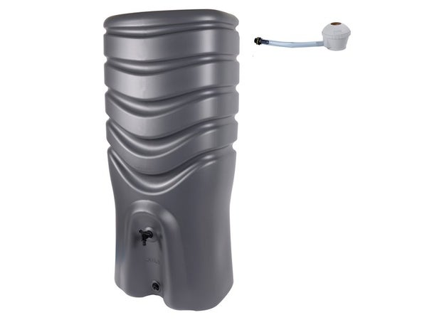 Récupérateur d'eau et collecteur aérien rectangulaire, EDA, 350 litres, anthracite