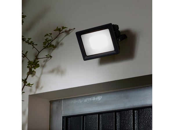 Projecteur à fixer extérieur LED intégrée Enki 3000 lm noir INSPIRE