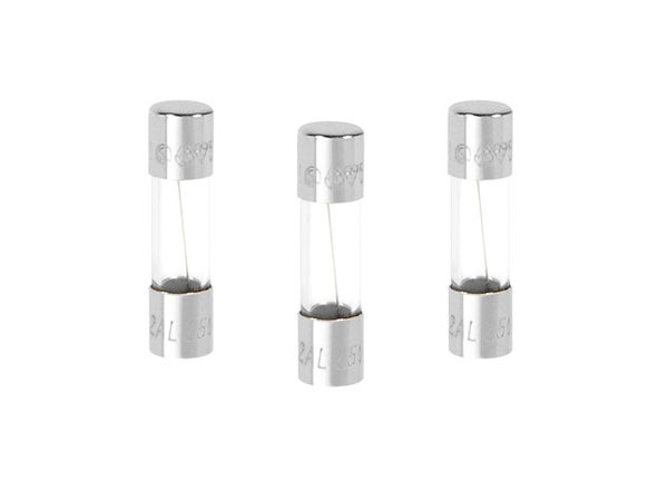 Lot De 3 Fusibles Verre 2 A, 5 X 20 Mm