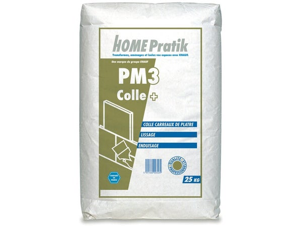 Colle pour carreaux de plâtre PM3, HOME PRATIK, 25 kg
