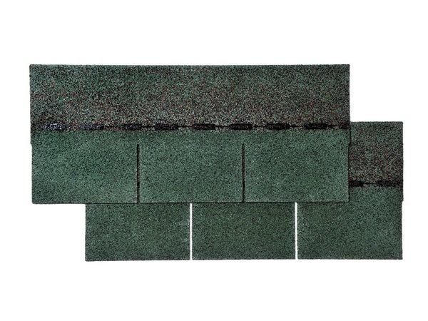 Bardeau Rectangle Bitume Vert L.0.336 X L.0.78 M Iko