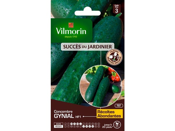 Concombre gynial, hybride f1 VILMORIN 1 g