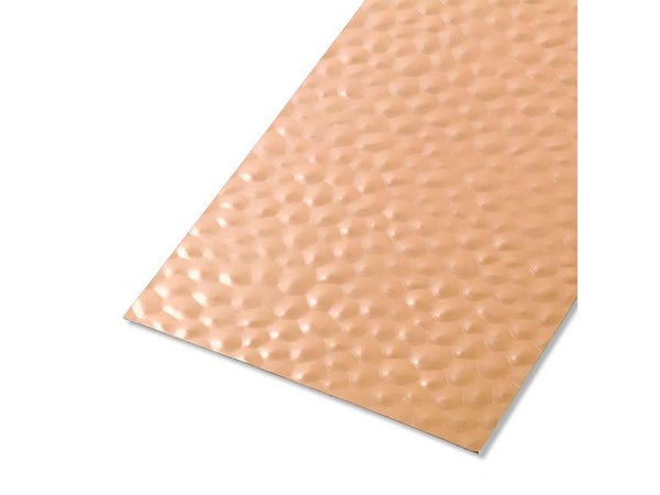 Tôle Aluminium Martelée Anodisé Cuivre L.60 X L.100 Cm Ep.0.5 Mm