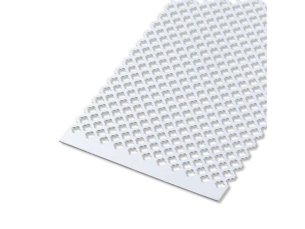 Tôle Aluminium Perforée Anodisé Gris L.60 X L.100 Cm Ep.0.7 Mm