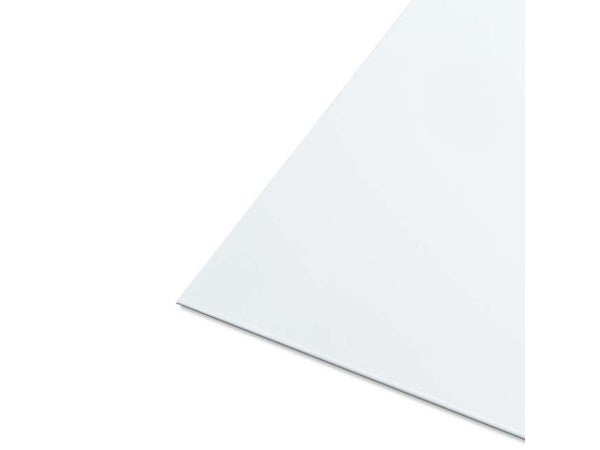Tôle Aluminium Lisse Époxy Blanc L.25 X L.50 Cm Ep.0.8 Mm
