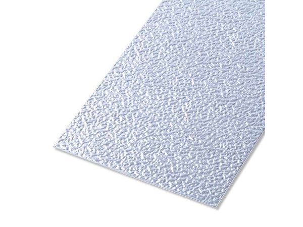 Tôle Aluminium Granitée Brut Gris L.25 X L.50 Cm Ep.0.8 Mm