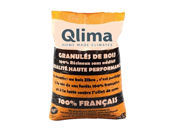 Granulés de bois, QLIMA, sac de 15 kg