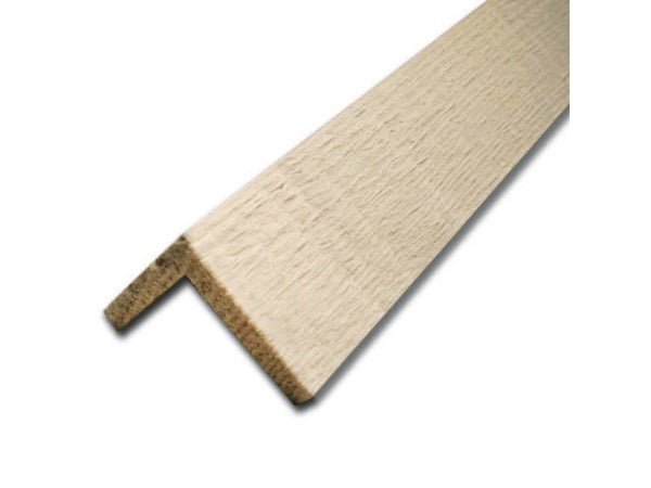 Baguette Angle Brut De Sciage 2 Bords Droits Balnc Ceruse 24X24X2400Mm