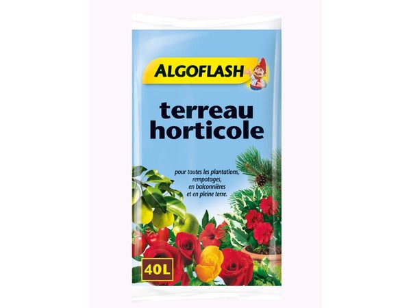 Terreau Horticole Algoflash, 40 L