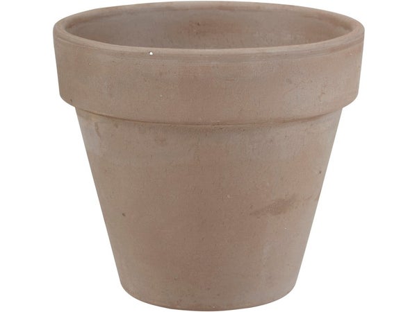 Pot Terre Cuite Deroma Diam.13 X H.11.5 Cm Chocolat