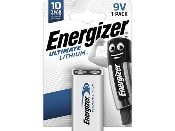 Pile Lithium 9 V, 1.5 V, Energizer
