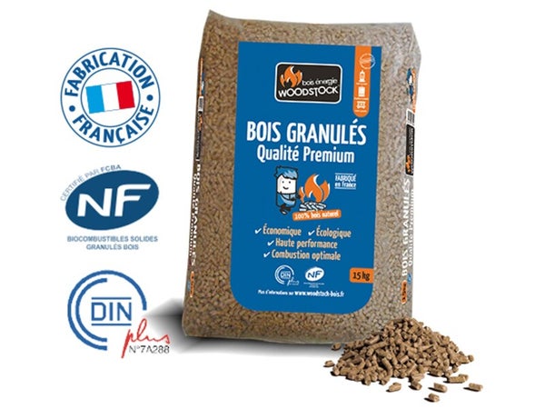 Granulés de bois, WOODSTOCK, sac de 15 kg
