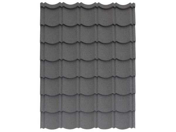 Plaque De Toiture Easy Tuile Acier Galvanisé Anthracite 0.86X1.14M Standard