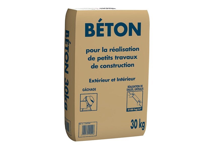 Béton prêt à l'emploi, PRB, 30kg gris