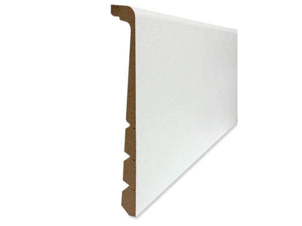 Plinthe Recouvrement Revetu Papier Blanc 2200X26X130Mm