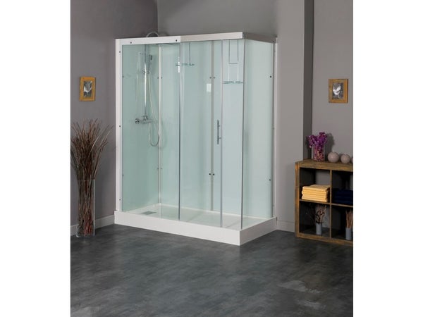 Cabine de douche rectangulaire Thalaglass 2 thermo, 120x90 cm