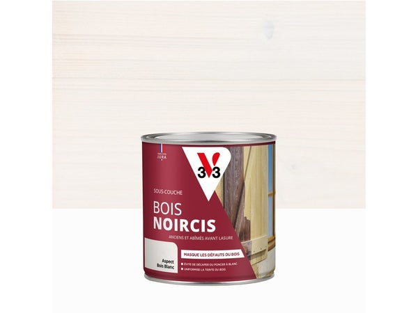 Sous-Couche Lasure Bois Intérieur Et Extérieur Bois Noircis V33, 0.5 L Incolore