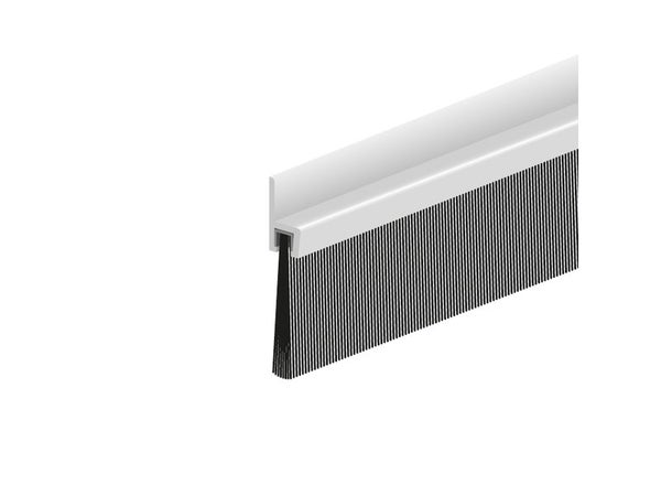 Bas de porte de garage à visser brosse ELLEN, L.250 cm H50mm aluminium