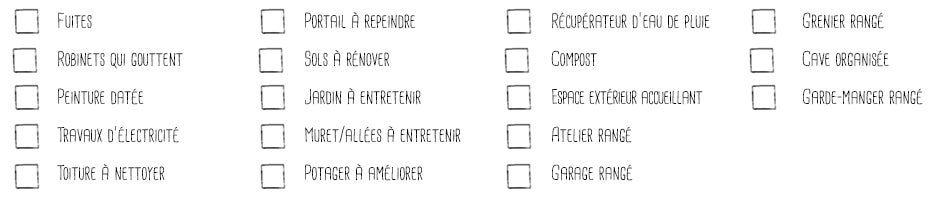 Vous sentez qu’il y a bien de quoi optimiser la maison, mais vous ne savez pas par où commencer ? Voici une check-list qui pourra vous aider à mettre de l’ordre dans le calendrier.