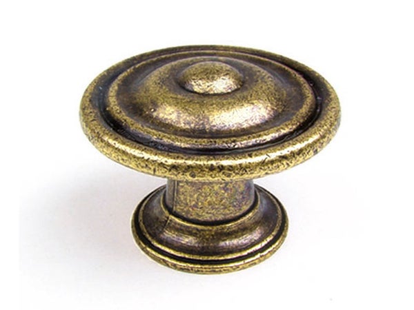 Bouton De Meuble Rond Vieil Or Zamak H.26 X L.35 X P.35 Mm