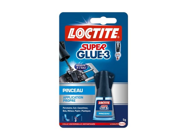 Colle Glue Liquide Super Glue 3 Pinceau Loctite, 5 G