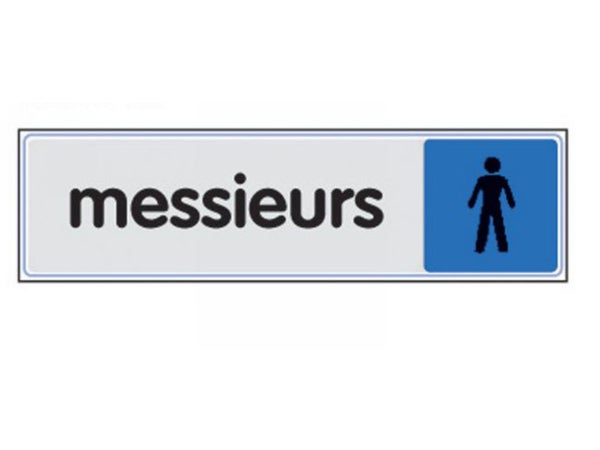 Plaque Messieurs En Plexiglass