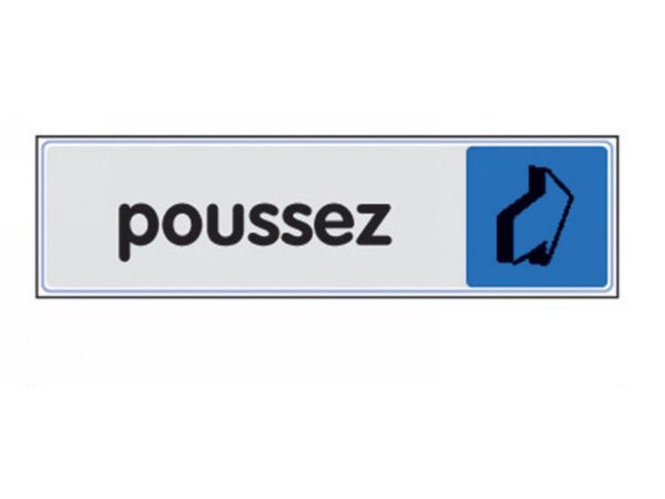 Plaque Poussez En Plastique