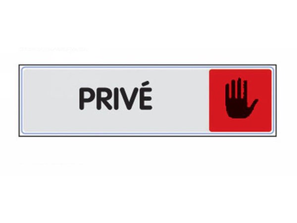 Plaque Privé En Plastique